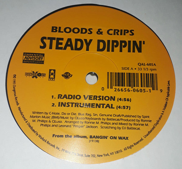 Bloods & Crips : Steady Dippin' (12", Single)