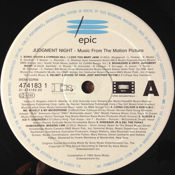 Various : Judgment Night (Music From The Motion Picture) (LP, Album)