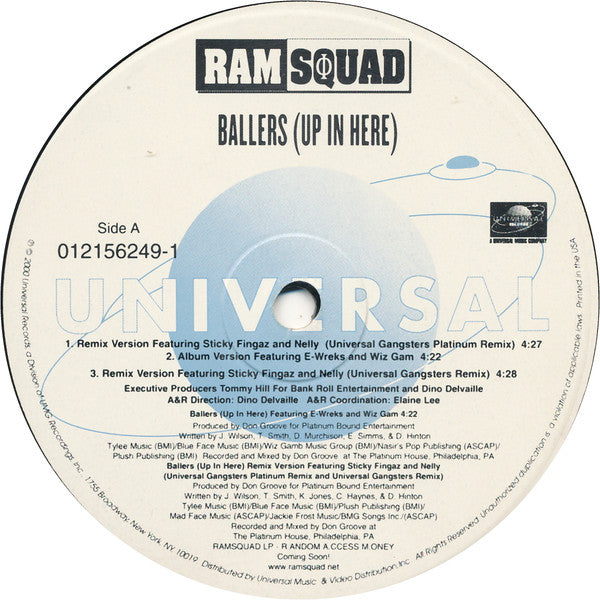 Ram Squad : Ballers (Up In Here) Remixes (12")