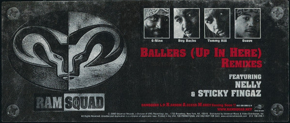 Ram Squad : Ballers (Up In Here) Remixes (12")