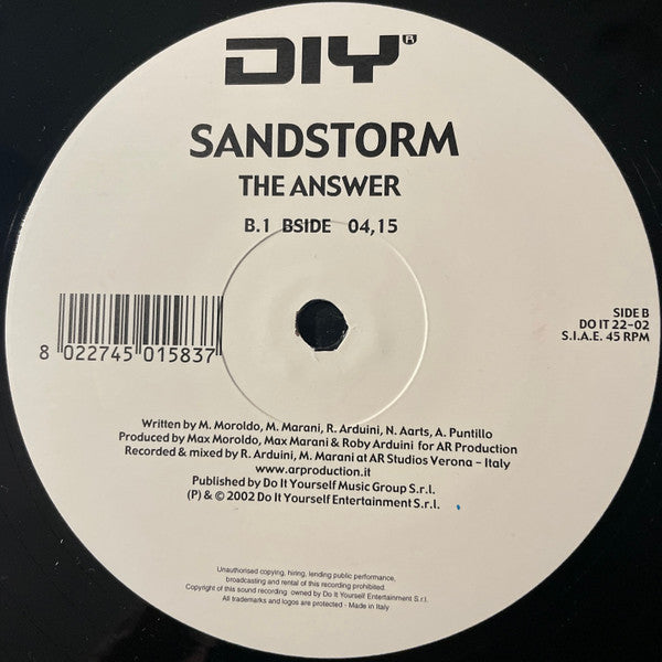 Sandstorm (5) : The Answer (12")