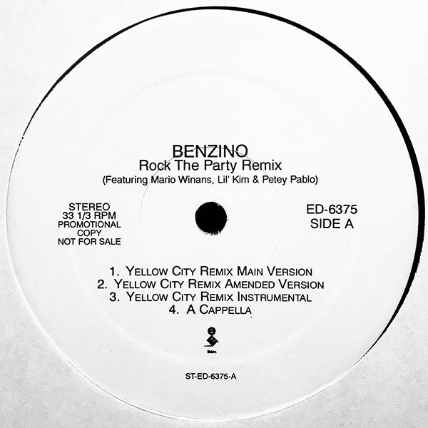 Benzino : Rock The Party (Remix) (12", Promo)