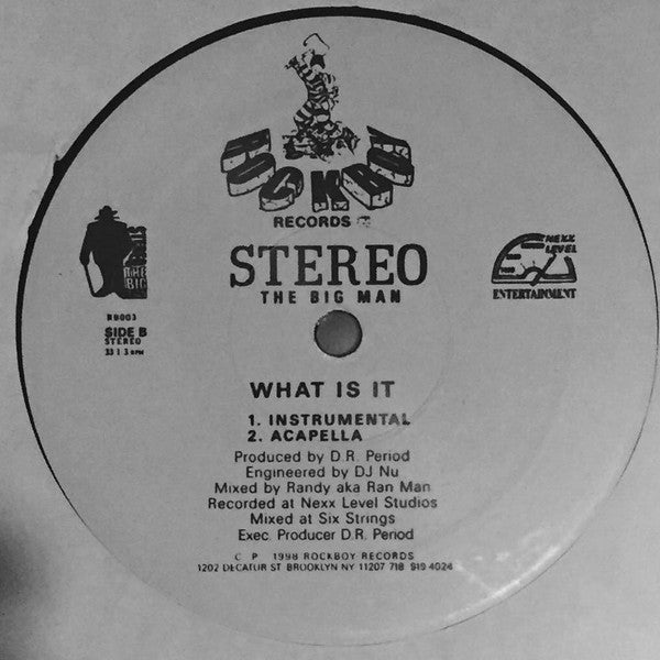 Stereo The Big Man : What Is It (12", Single)