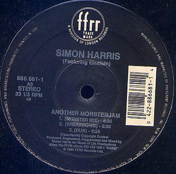 Simon Harris : Another Monster Jam / (I've Got Your) Pleasure Control (12")