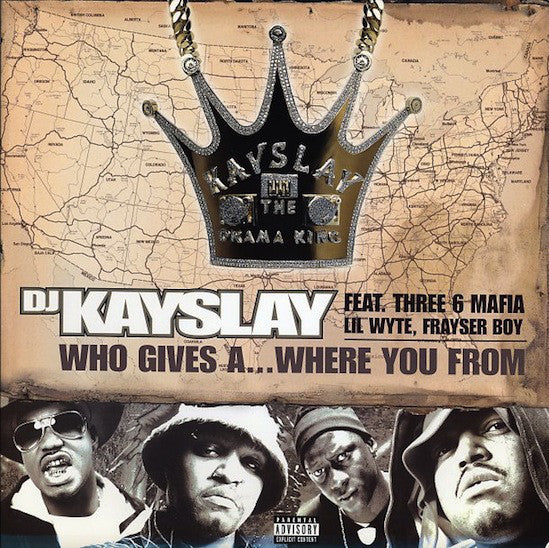 DJ Kay Slay Feat. Three 6 Mafia, Lil' Wyte, Frayser Boy : Who Gives A... Where You From / Retarded (12", Single)