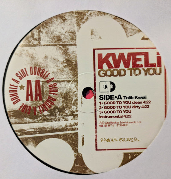 Talib Kweli : Good To You / Put It In The Air (12", Single)