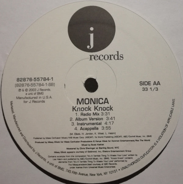 Monica Featuring Dirtbag : Get It Off / Knock Knock (12")
