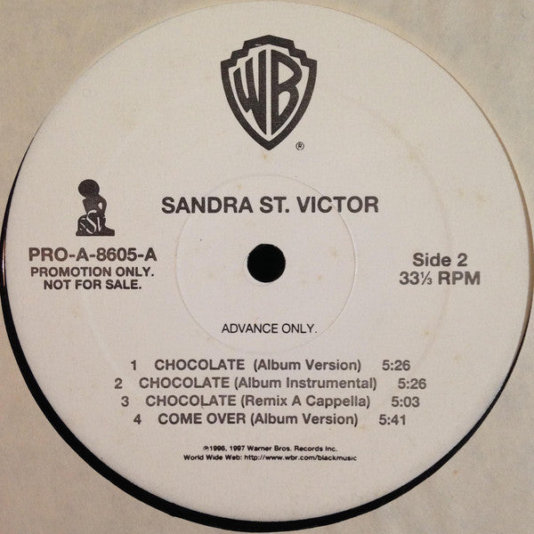 Sandra St. Victor : Chocolate (12", Single, Promo)