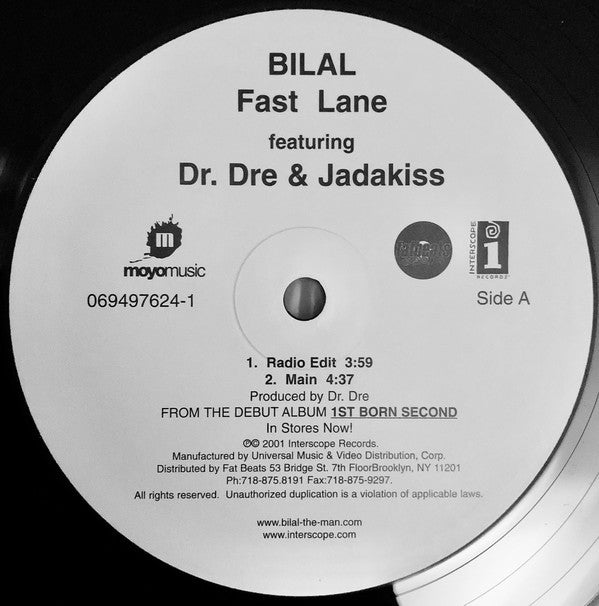 Bilal : Fast Lane (12")