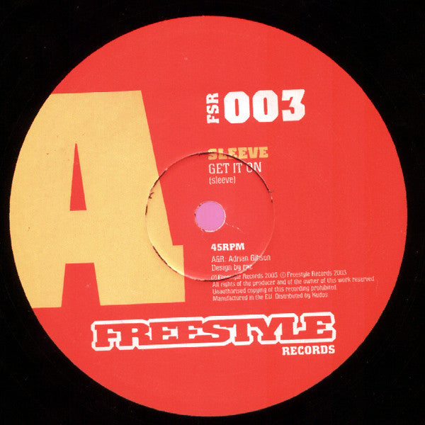 Sleeve : Get It On / Jim Jams / The Future (12")