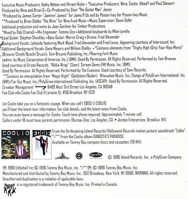 Coolio : It's All The Way Live (Now) (From The Motion Picture Soundtrack Eddie) (12")
