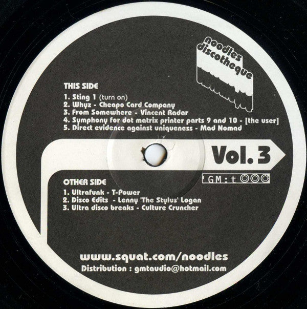 Various : Noodles Discotheque Vol. 3 (12")