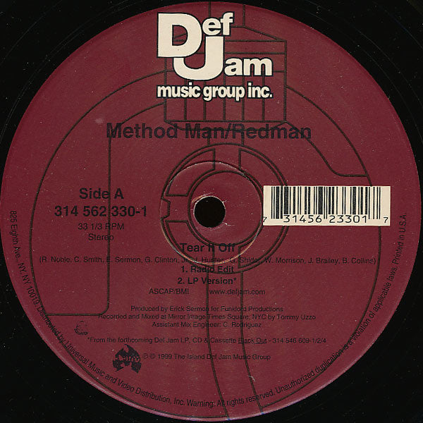 Method Man & Redman : Tear It Off (12")