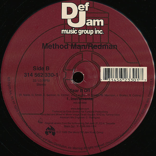 Method Man & Redman : Tear It Off (12")