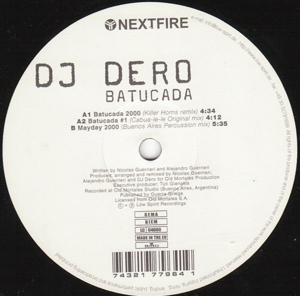 DJ Dero : Batucada (12")