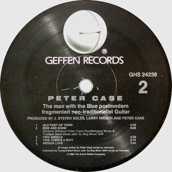 Peter Case : The Man With The Blue Postmodern Fragmented Neo-Traditionalist Guitar (LP, Album)