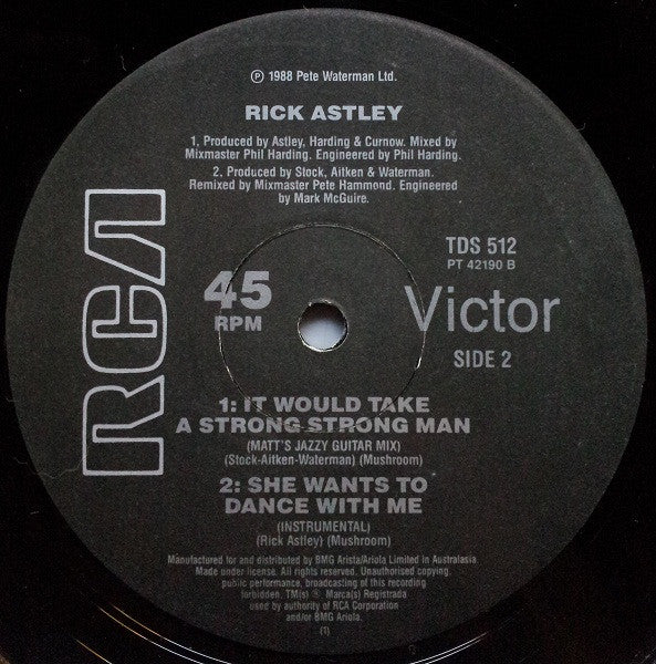 Rick Astley : She Wants To Dance With Me (12")
