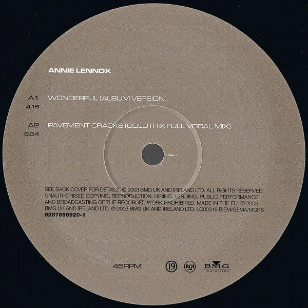 Annie Lennox : Wonderful (12", Single)