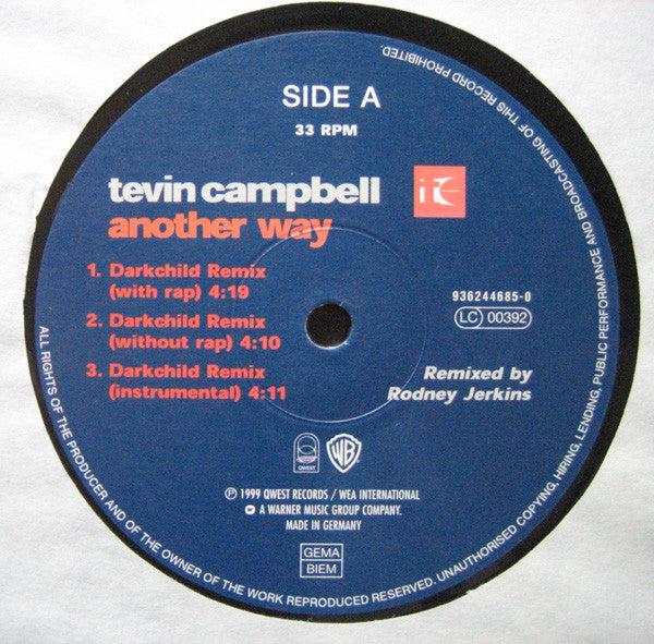 Tevin Campbell : Another Way (Remix Edition) (12")