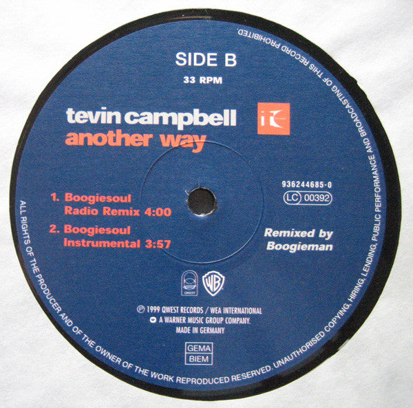 Tevin Campbell : Another Way (Remix Edition) (12")