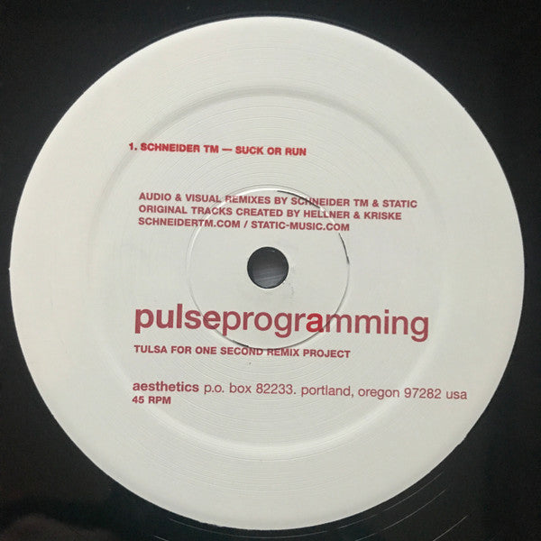 Schneider TM & Static (7) Partake In The Pulseprogramming : Tulsa For One Second Remix Project (12", Single)
