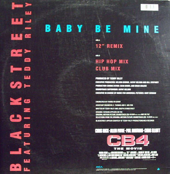 Blackstreet Featuring Teddy Riley : Baby Be Mine (12")