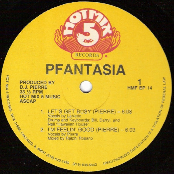 Pfantasia / Phortune : Let's Get Busy / You Wanna Party (12", EP)