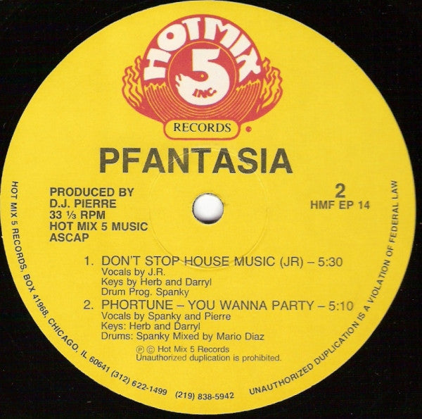 Pfantasia / Phortune : Let's Get Busy / You Wanna Party (12", EP)