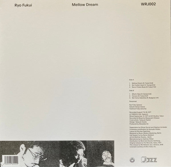 Ryo Fukui : Mellow Dream (LP, Album, Ltd, RE, Blu)