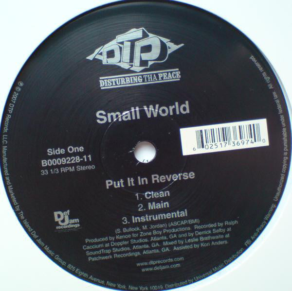 Small World (3) : Put It In Reverse / On Paper (12")