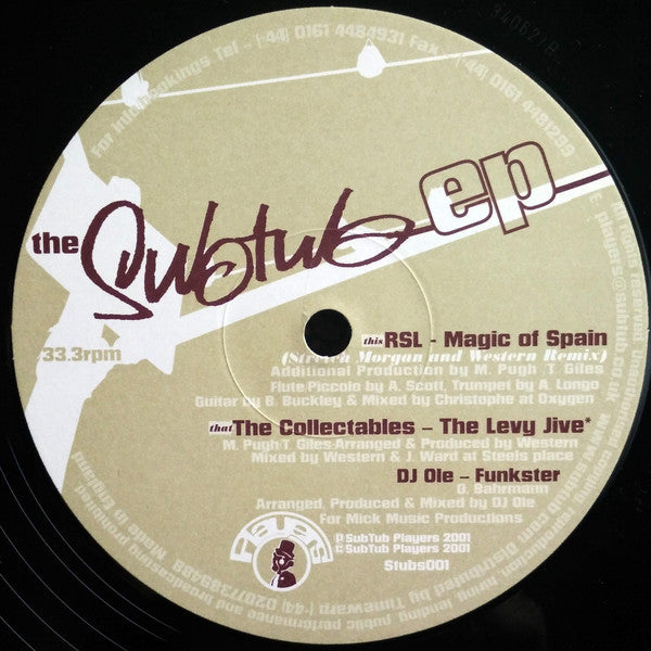 RSL / The Collectables / DJ Ole : The Subtub EP (12")