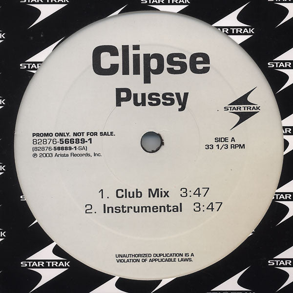 Clipse : Pussy (12", Promo)