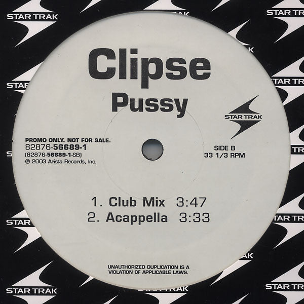 Clipse : Pussy (12", Promo)