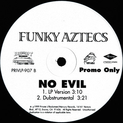 Funky Aztecs : No Evil / Morena (2x12")