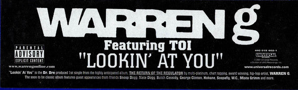 Warren G Featuring Toi (11) : Lookin' At You (12", Single)