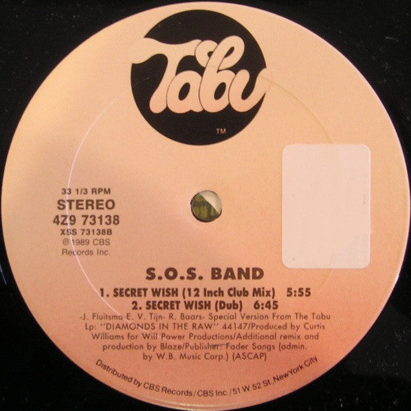 The S.O.S. Band : Secret Wish (Special 12" Re-Mixes) (12")