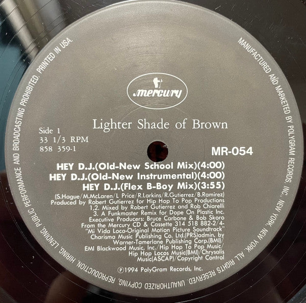 Lighter Shade Of Brown : Hey D.J. (12", RE)