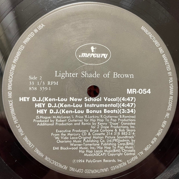 Lighter Shade Of Brown : Hey D.J. (12", RE)