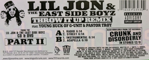 Lil' Jon & The East Side Boyz : Throw It Up (Remix) (12")