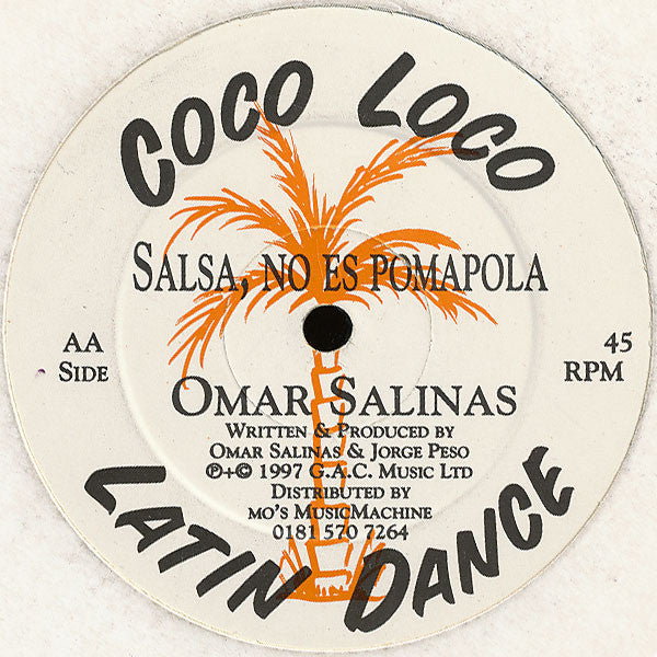 Omar Salinas : Mind Dance / Salsa, No Es Pomapola (12")