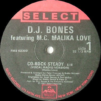 DJ Bones Featuring MC Malika Love : Co-Rock Steady (12")