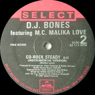 DJ Bones Featuring MC Malika Love : Co-Rock Steady (12")