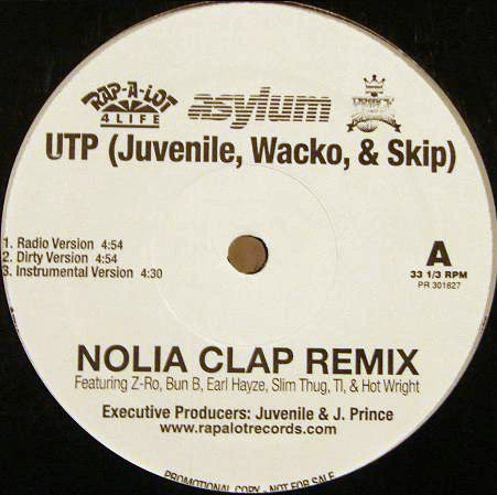 UTP / Hot Wright : Nolia Clap Remix / Dopeman (12", Promo)