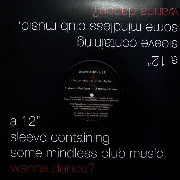 Luv Jam Vs Matomic : Luv Jam Vs Matomic E.P. (12", EP)