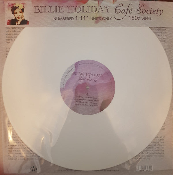 Billie Holiday : Café Society - Numbered 1.111 Units Only, 180g White Vinyl (LP, Comp)