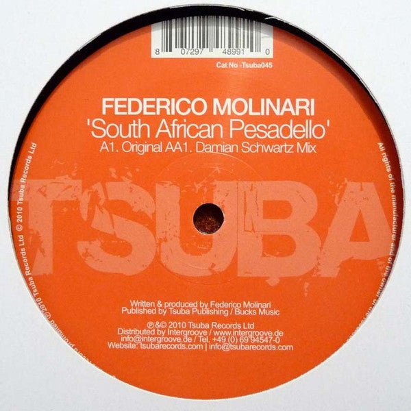 Federico Molinari : South African Pesadello (12")
