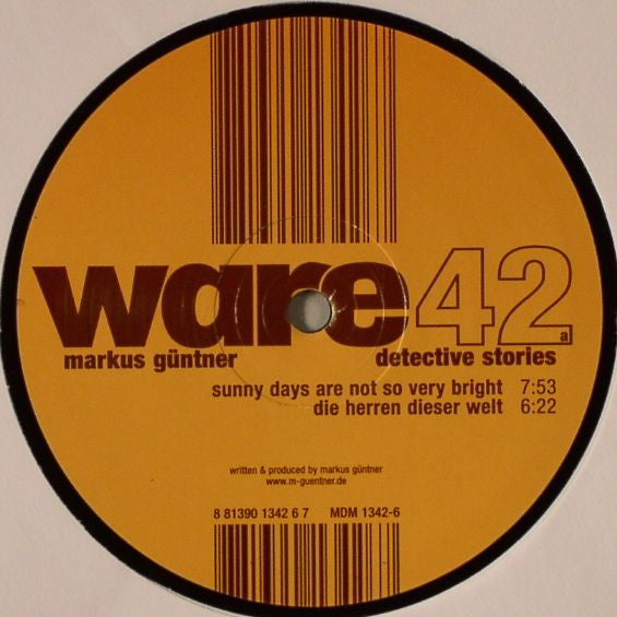 Markus Guentner : Detective Stories (12")
