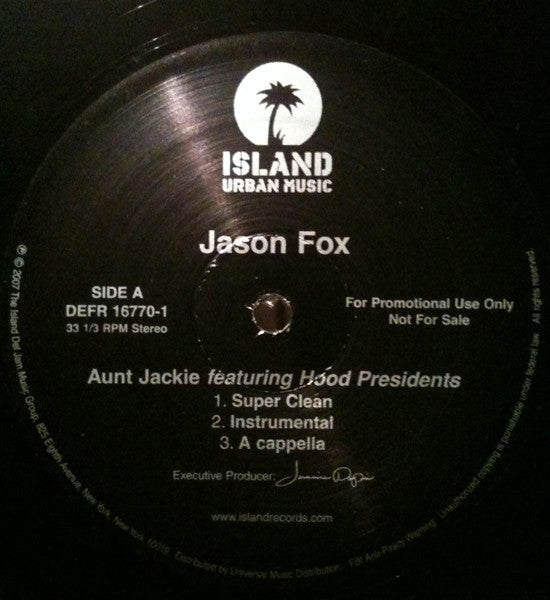 Jason Fox (2) : Aunt Jackie (12", Promo)