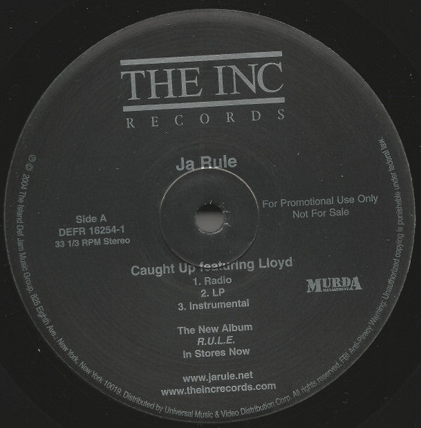 Ja Rule : Caught Up (12", Promo)