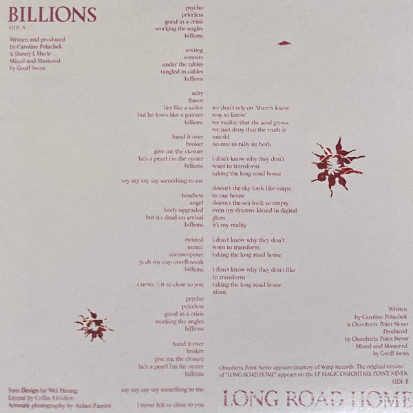 Caroline Polachek : Billions (7", Single, Ltd, Red)